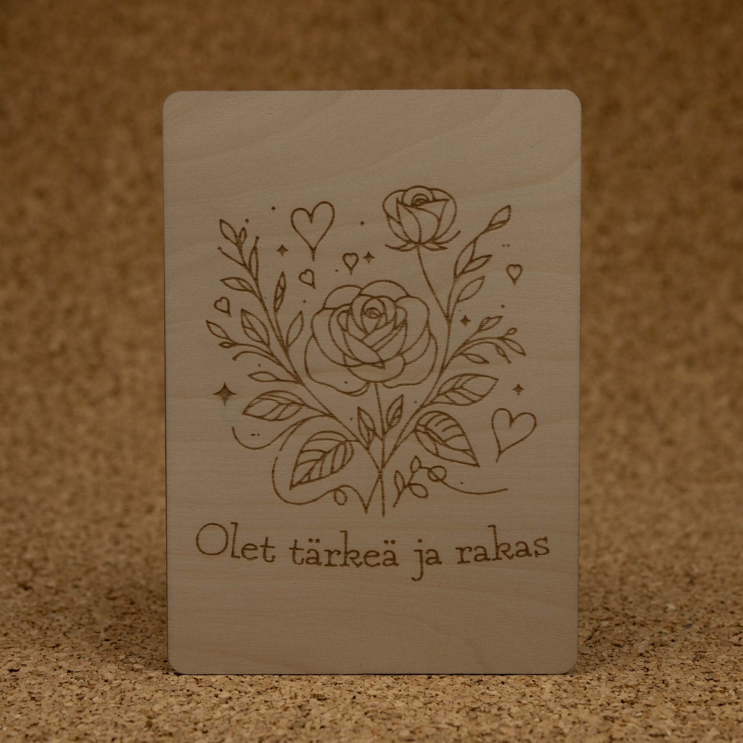 Olet tärkeä ja rakas -kortti