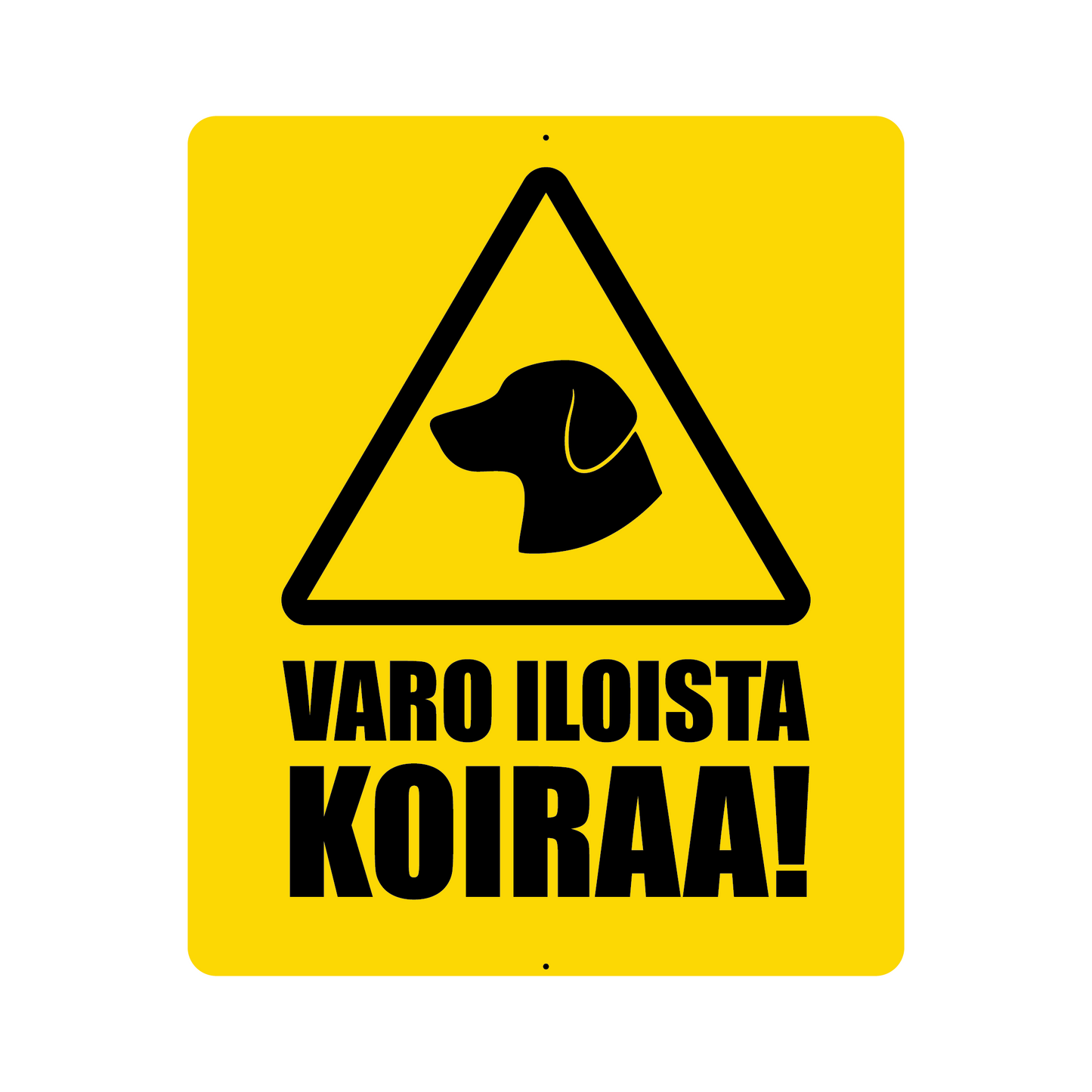 Vahtikoirakyltti – omalla tekstillä ja koiran siluetilla