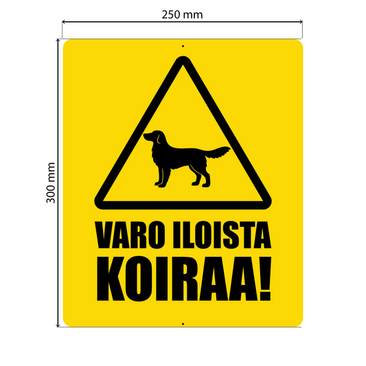 Vahtikoirakyltti – omalla tekstillä ja koiran siluetilla