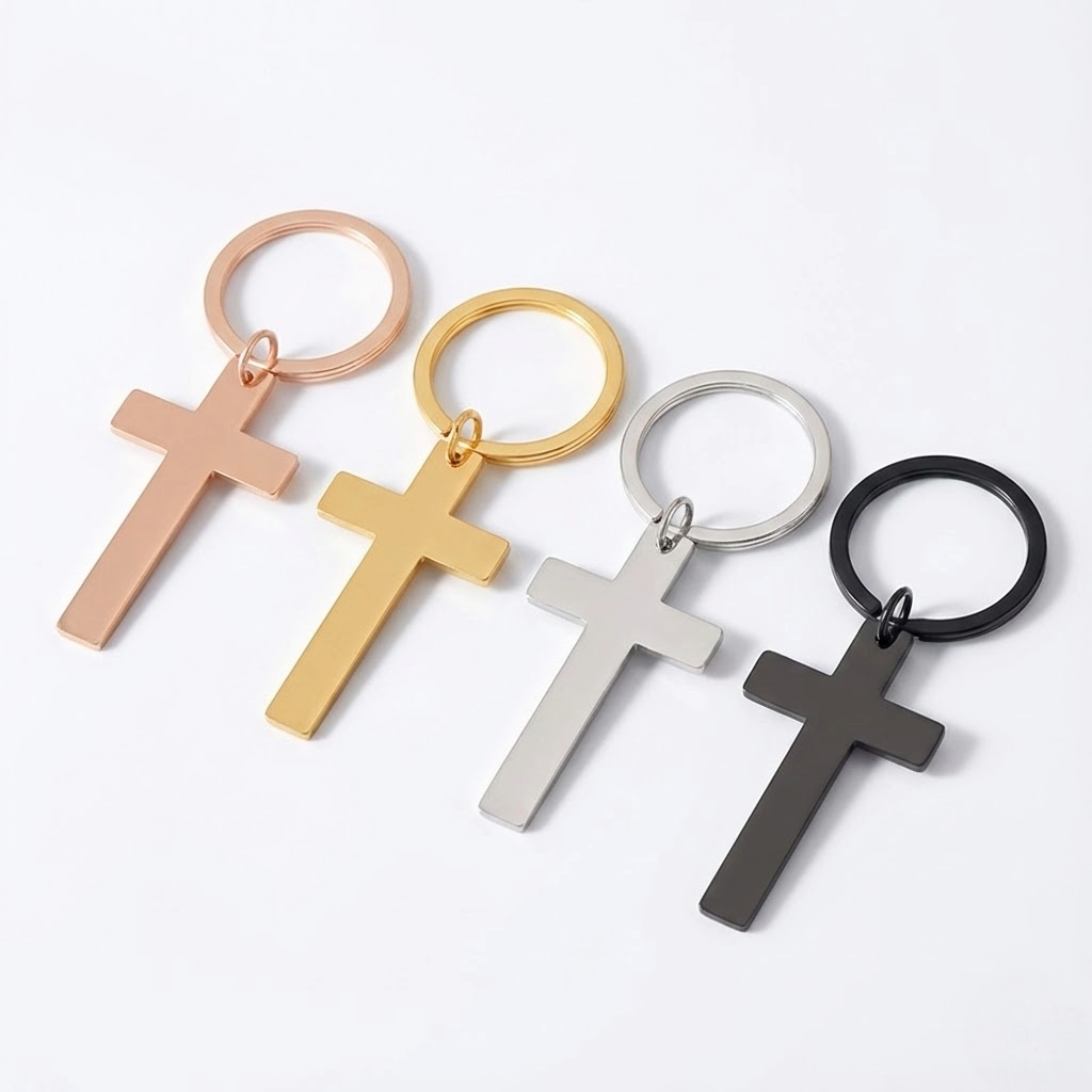 Risti-avaimenperä omalla tekstillä