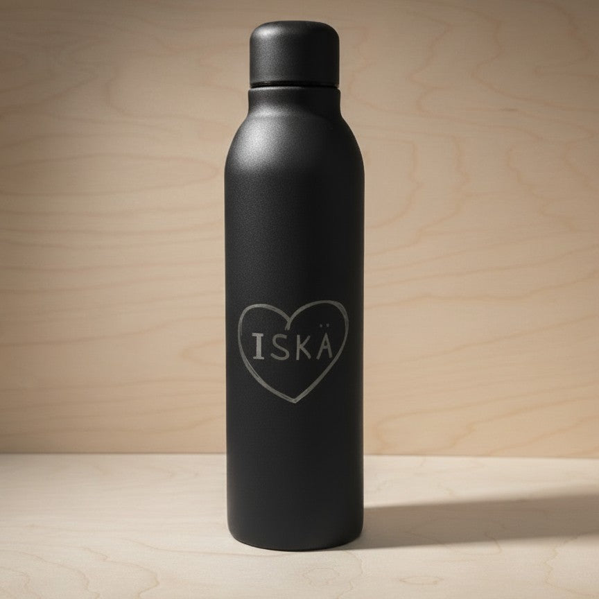 500ml Termospullo kierrätetystä teräksestä - Iskä<3