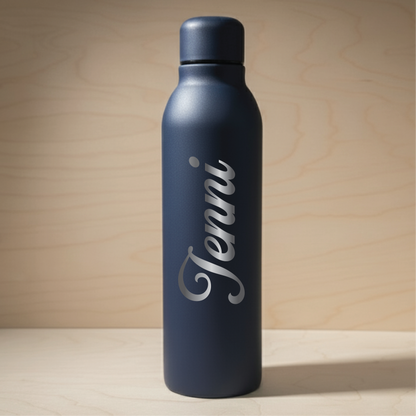 500ml Termospullo kierrätetystä teräksestä - Omalla tekstillä