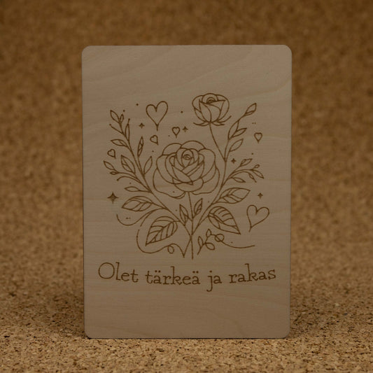Olet tärkeä ja rakas -kortti