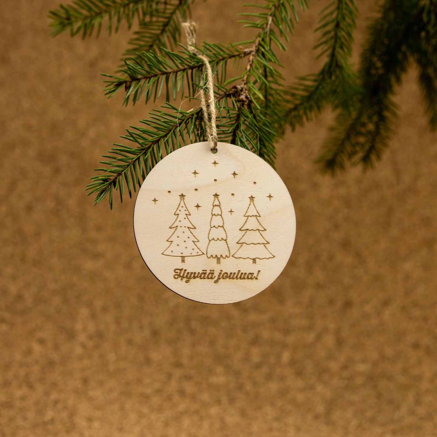 Kuusenkoriste tekstillä (eri malleja)