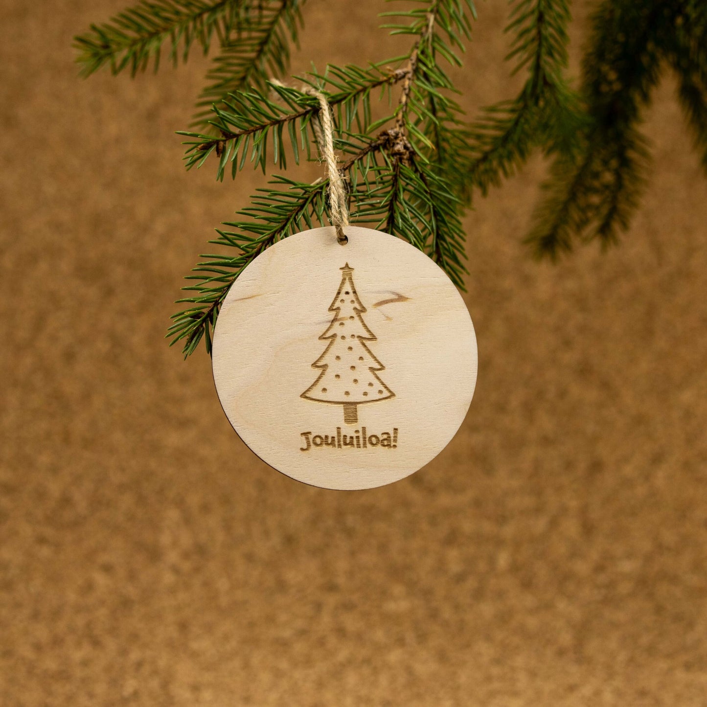 Kuusenkoriste tekstillä (eri malleja)