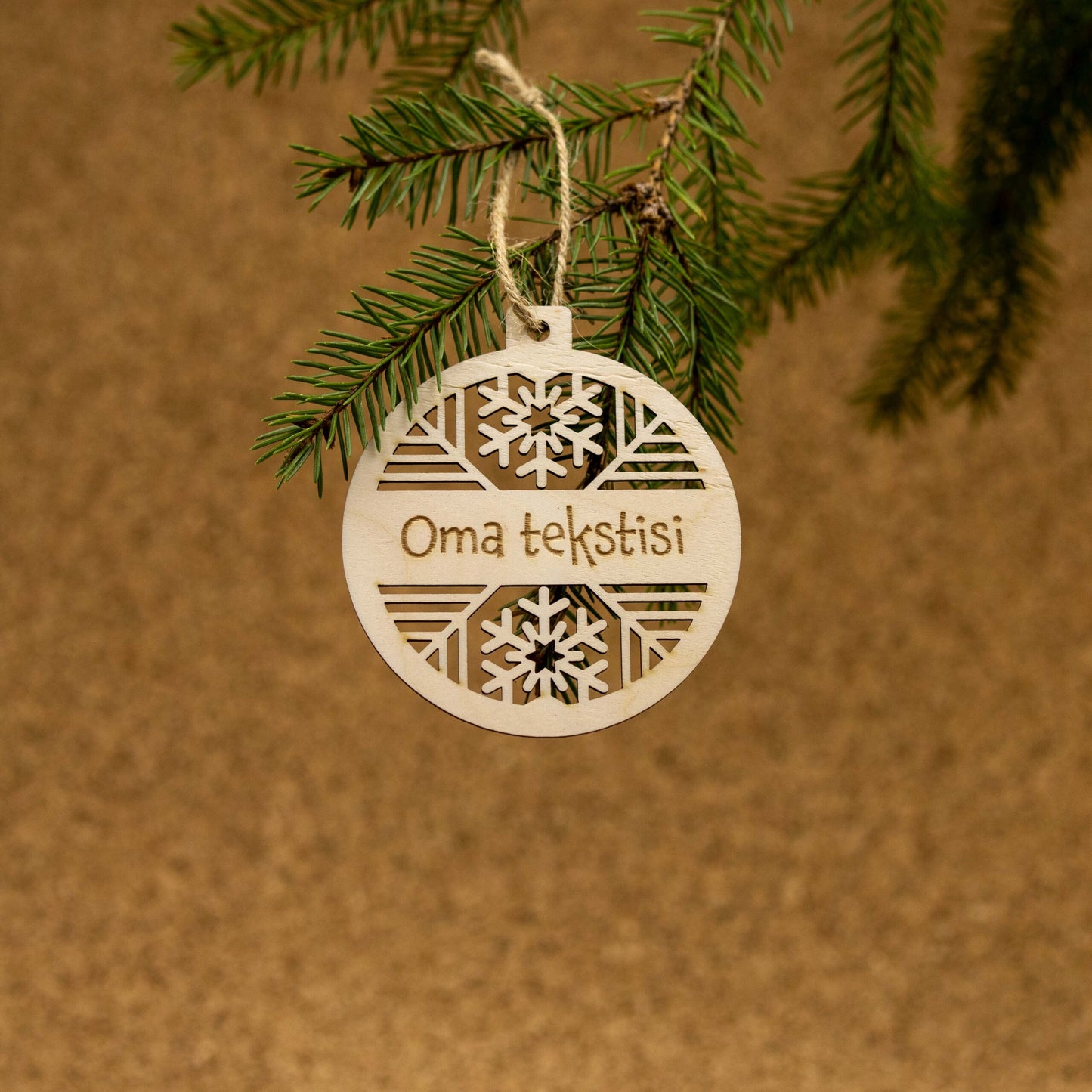 Kuusenkoriste tekstillä (eri malleja)