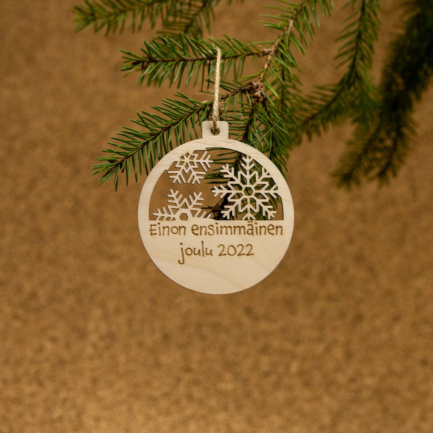 Kuusenkoriste tekstillä (eri malleja)