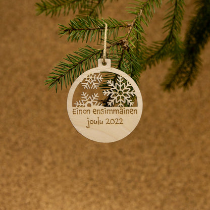 Kuusenkoriste tekstillä (eri malleja)