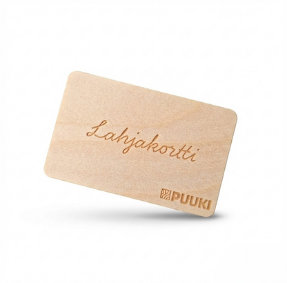 Lahjakortti – Puuki.fi lasertyönä