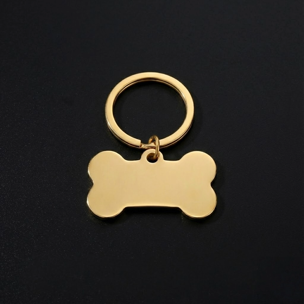 Koiranluu-avaimenperä omalla tekstillä