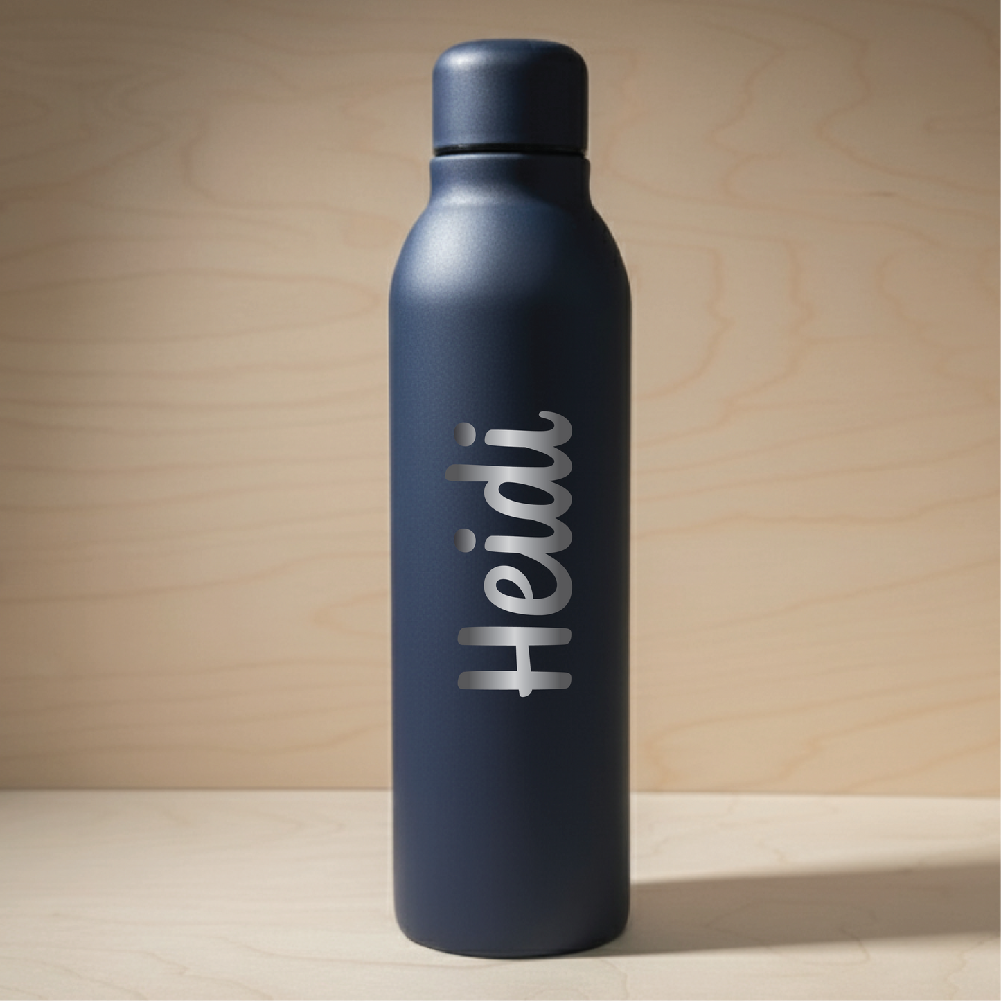 500ml Termospullo kierrätetystä teräksestä - Omalla tekstillä