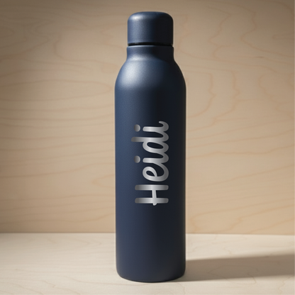 500ml Termospullo kierrätetystä teräksestä - Omalla tekstillä