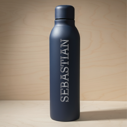 500ml Termospullo kierrätetystä teräksestä - Omalla tekstillä