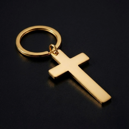 Risti-avaimenperä omalla tekstillä