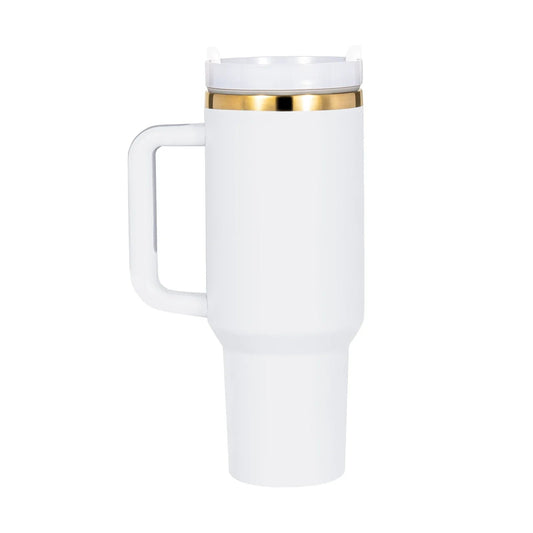 Valkoinen ruostumaton teräs -termospullo 1,18 L (40 oz), laserkaiverrettavaksi